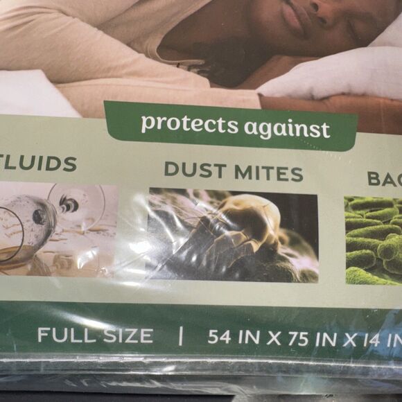 SafeRest Sleepure 100% Waterproof Full Size Quilted Mattress Protector NIP - Picture 2 of 3